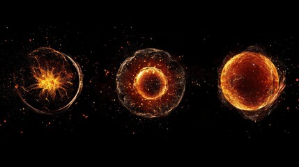 Wall Mural - cellular division process (mitosis), highlighting the fascinating stages of cell division in a drama
