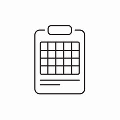 Poster - clipboard document calendar icon vector sign