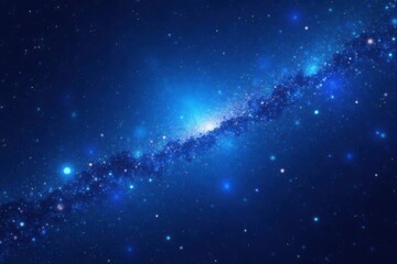 Wall Mural - Shiny Starfield in a Deep Blue Universe Background, dark blue, space