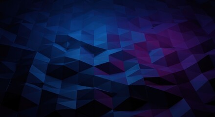 Aufkleber - Abstract Low Poly Background with Dark Blue and Purple Gradient