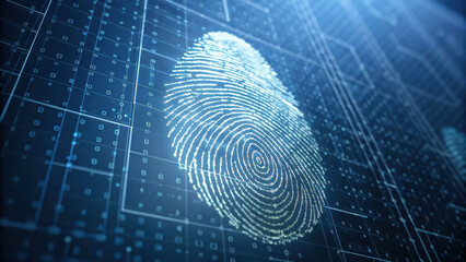Poster - Digital fingerprint technology enhances cybersecurity service by providing secure access and identity verification