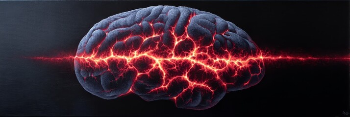 Poster - fiery mind: vivid brainpower - intellect, energy, power, knowledge, and innovation are symbolized in