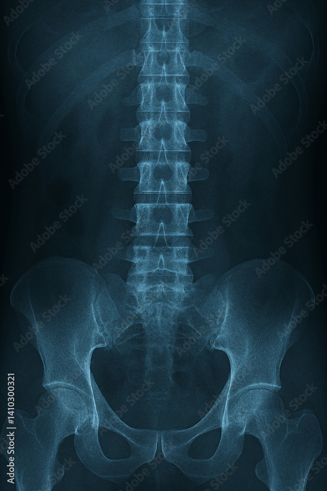 X-ray of Lumbar Spine and Pelvic Region Stock Illustration | Adobe Stock