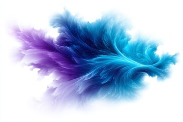 Poster - Abstract Blue and Purple Swirl - A vibrant abstract featuring a swirling blend of blue and purple hues, resembling a stylized cloud or floral pattern