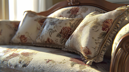  Classic Floral Sofa Cushions In Living Room