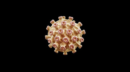 Poster - digitally rendered of biological molecule surface structures virus bacteria