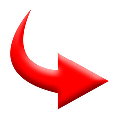 Wall Mural - 3d red arrow
