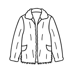 Wall Mural - faux fur coat icon, faux fur coat vector illustration-simple illustration of faux fur coat, perfect 