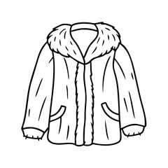 Wall Mural - faux fur coat icon, faux fur coat vector illustration-simple illustration of faux fur coat, perfect 