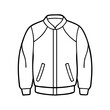 © Md - bomber jacket icon, bomber jacket vector illustration-simple illustration of bomber jacket, perfect for bomber jacket logos and icons