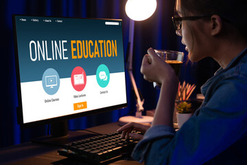 Poster - E-learning website with brisk sofware for student to study online on the internet network
