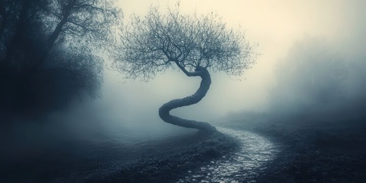 twisting fog twist, surreal tone, background