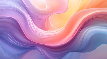 Poster - Colorful abstract waves flowing and blending together
