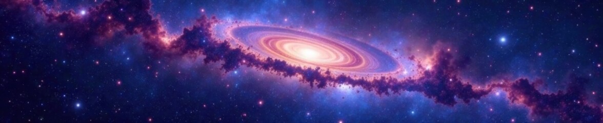 cosmic vista of milky way galaxy with vibrant stars and swirling space dust, nebula, galaxy, cosmos