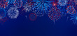 © Auguste Lange - Fourth of July fireworks background, USA Independence Day