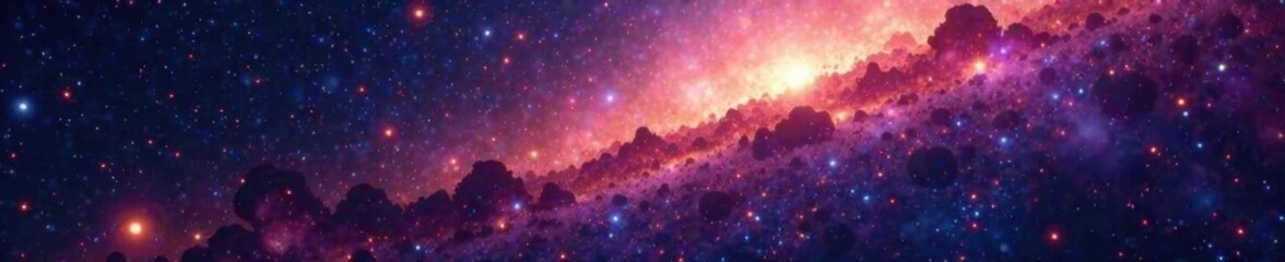 shiny starfield in the vastness of outer space , background, infinite, astronomy