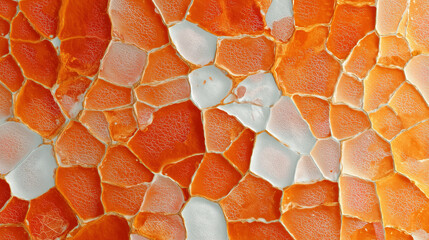 Cracked Orange And White Texture Background Wallpaper