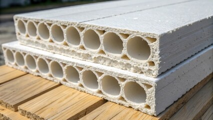 Poster - A closeup of the insulation materials crosssection displaying the uniform air pockets that prevent heat transfer demonstrating its high thermal performance.