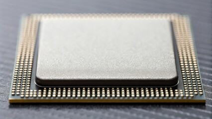 Aufkleber - A highresolution image of a microchip coated with advanced nanomaterials focusing on the fine details of the coating revealing its smooth texture and protective qualities against