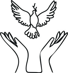 international day of peace in paper style