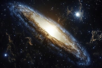 Poster - stunning spiral galaxy captured in deep space during a stellar observation session