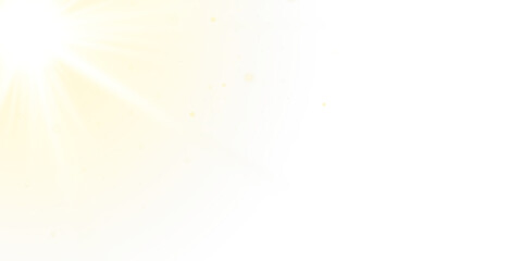 Wall Mural - vector transparent sunlight with sun glare. overlay, sun rays and glare, sun, sunrays, light transit