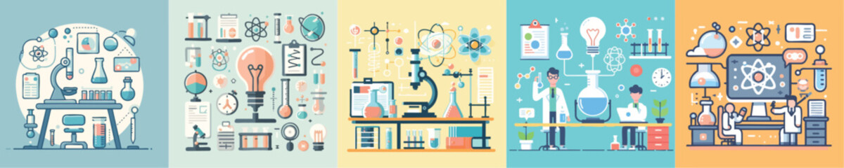 vector of a science child