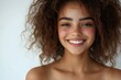 © dia - Captivating portrait of a beautiful woman radiating genuine happiness, the image exudes an infectious joy and positivity. A radiant smile, sparkling eyes, and a warm, inviting demeanor.
