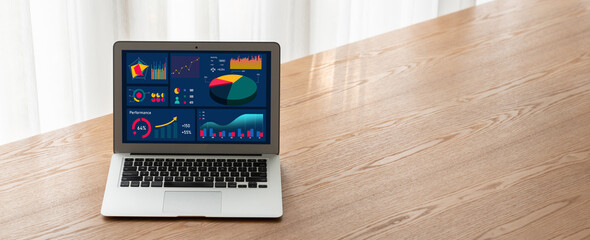 Poster - business data dashboard provide modish business intelligence analytic for marketing strategy plannin