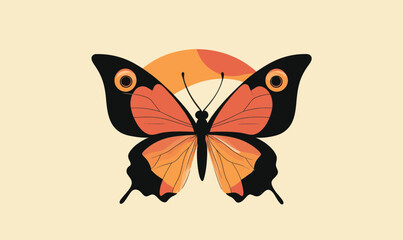 Poster - Elegant Butterfly Silhouette Vector Illustration for Design and Creative Projects