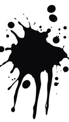 Poster - Abstract Black Ink Splash on White Background Vector Illustration for Design Projects