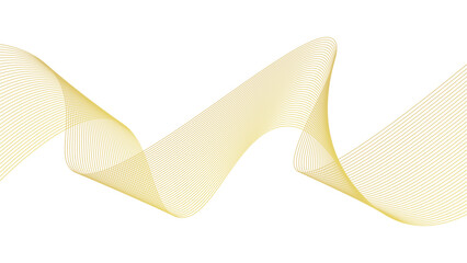 Leinwandbilder - Luxury golden thin lines of gradient waves 