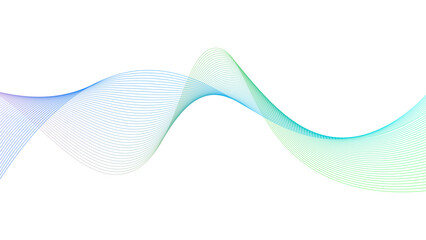 Leinwandbilder - Gradient wave pattern on white