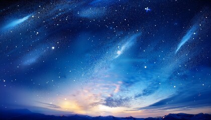 Wall Mural - star space galaxy backgrounduniverse blue skycloud with starry lightvector illustration nature lands