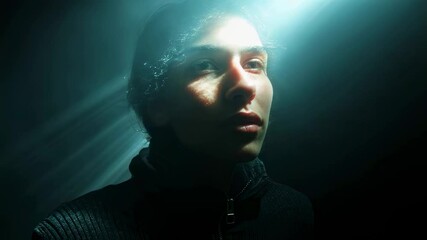 Wall Mural - A portrait of a young person in ethereal light.