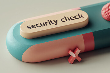 Poster - Beige button with 