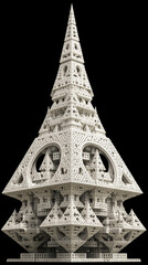 Aufkleber - Fractal miracle Tree of Pythagoras showcases intricate geometric forms and mathematical beauty