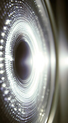 Aufkleber - Close up view of a biometric scanner embedded in a doorframe scanning pulses of light