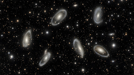 Wall Mural - Distant Galaxies In Deep Space