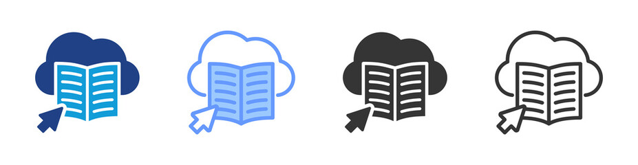 Poster - Digital Resources icon set multiple style collection