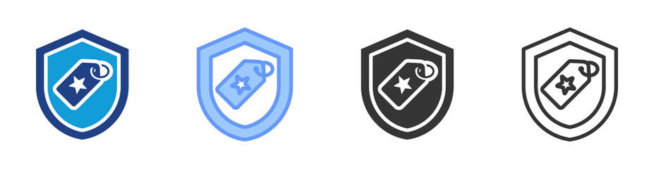 Poster - Brand Protection icon set multiple style collection