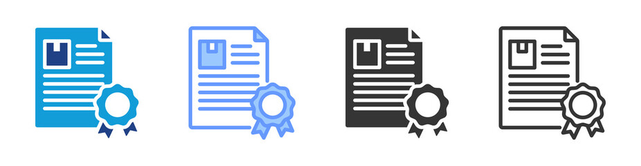 Fototapete - Patent icon set multiple style collection
