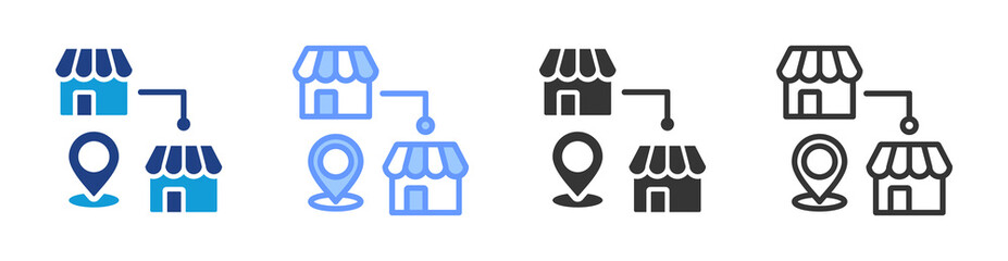 Aufkleber - Sub Franchise icon set multiple style collection