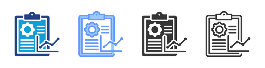 Poster - Performance Metrics icon set multiple style collection