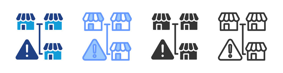 Poster - Franchise Risk icon set multiple style collection
