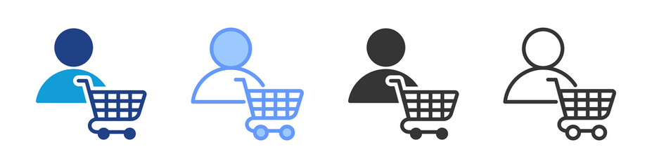 Aufkleber - Customer icon set multiple style collection