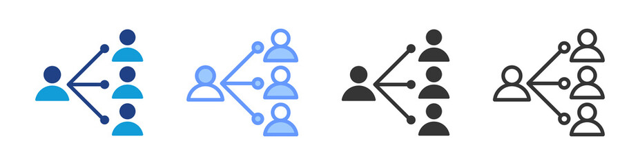 Aufkleber - Delegation icon set multiple style collection