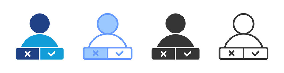 Aufkleber - Feasibility icon set multiple style collection