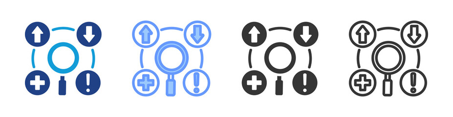 Poster - Swot Analysis icon set multiple style collection