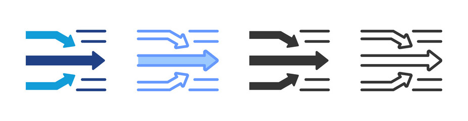 Poster - Streamlining Processes icon set multiple style collection